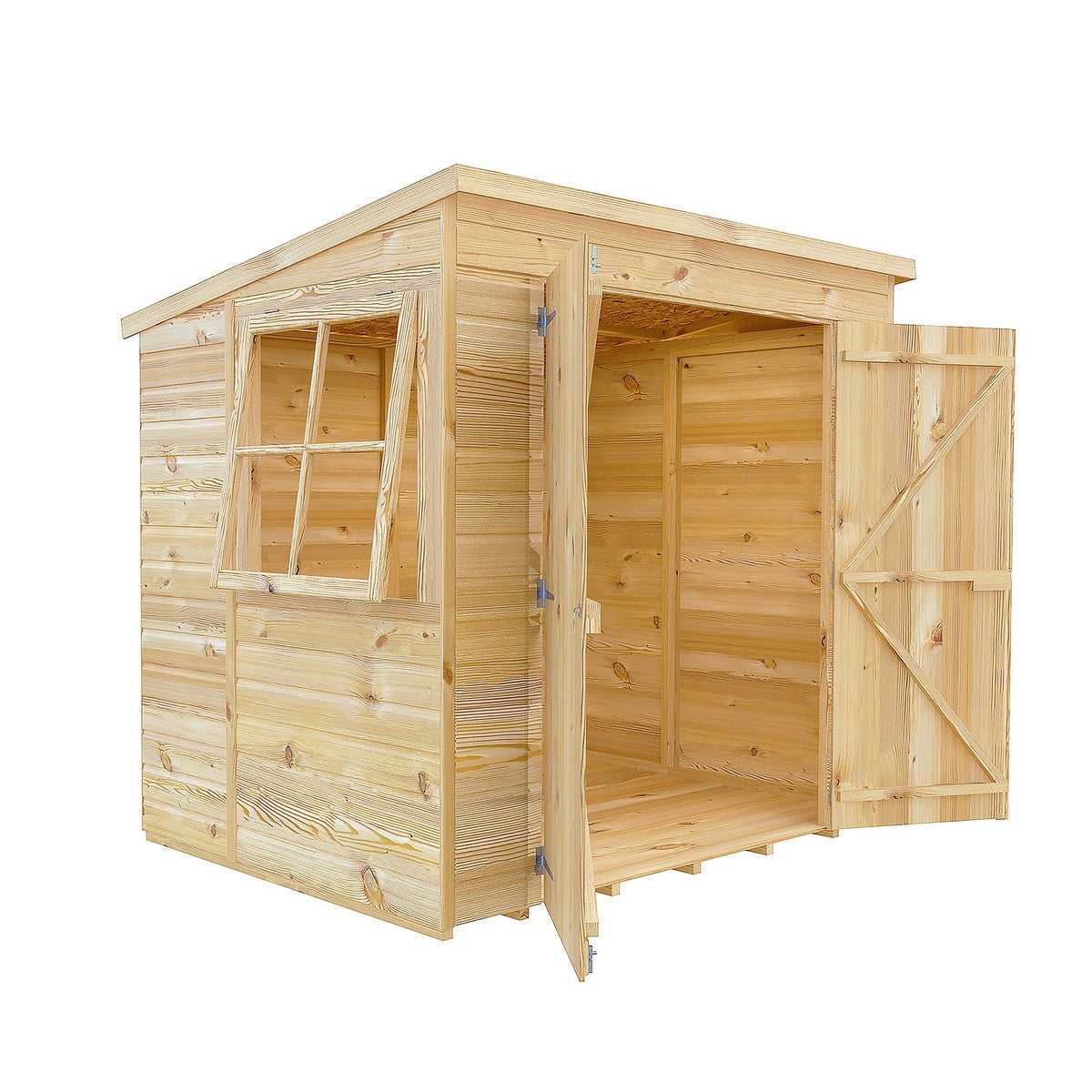 Shire 5' 8" x 6' 10" Pent Shed - Premium Dip Treated Shiplap