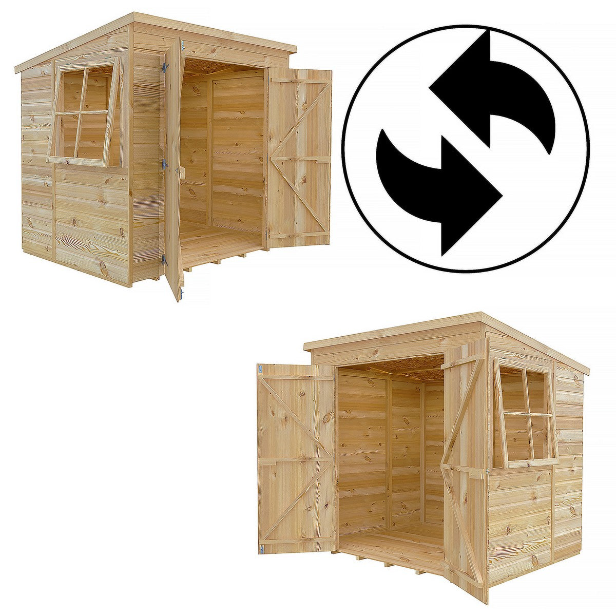 Shire 5' 8" x 6' 10" Pent Shed - Premium Dip Treated Shiplap