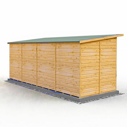 Shire Peony 7' 4" x 16' 2" Pent Summerhouse - Premium Dip Treated Shiplap