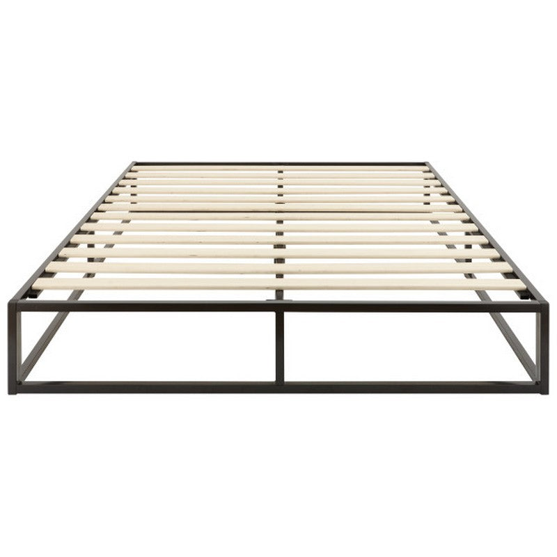 GFW Platform Double Bed Metal Black 4 x 6ft