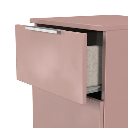 Plymouth Bedside Table Pink 3 Drawers 37cm