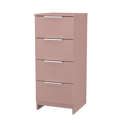 Plymouth Tallboy Pink 4 Drawers 37cm