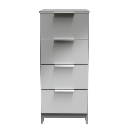 Plymouth Tallboy Grey 4 Drawers 37cm