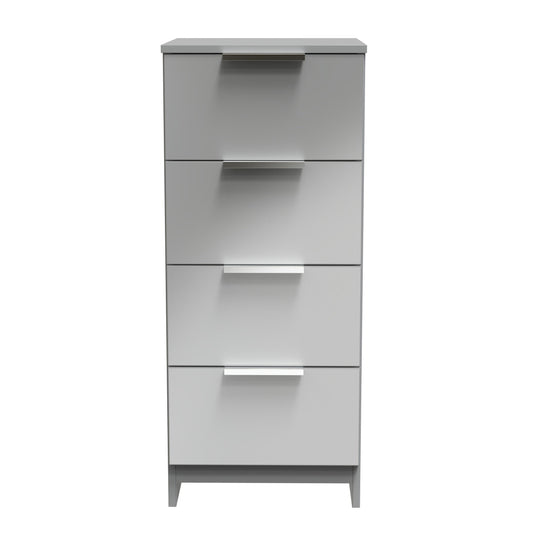 Plymouth Tallboy Grey 4 Drawers 37cm