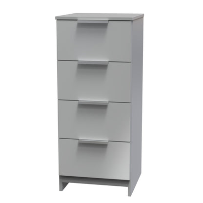 Plymouth Tallboy Grey 4 Drawers 37cm