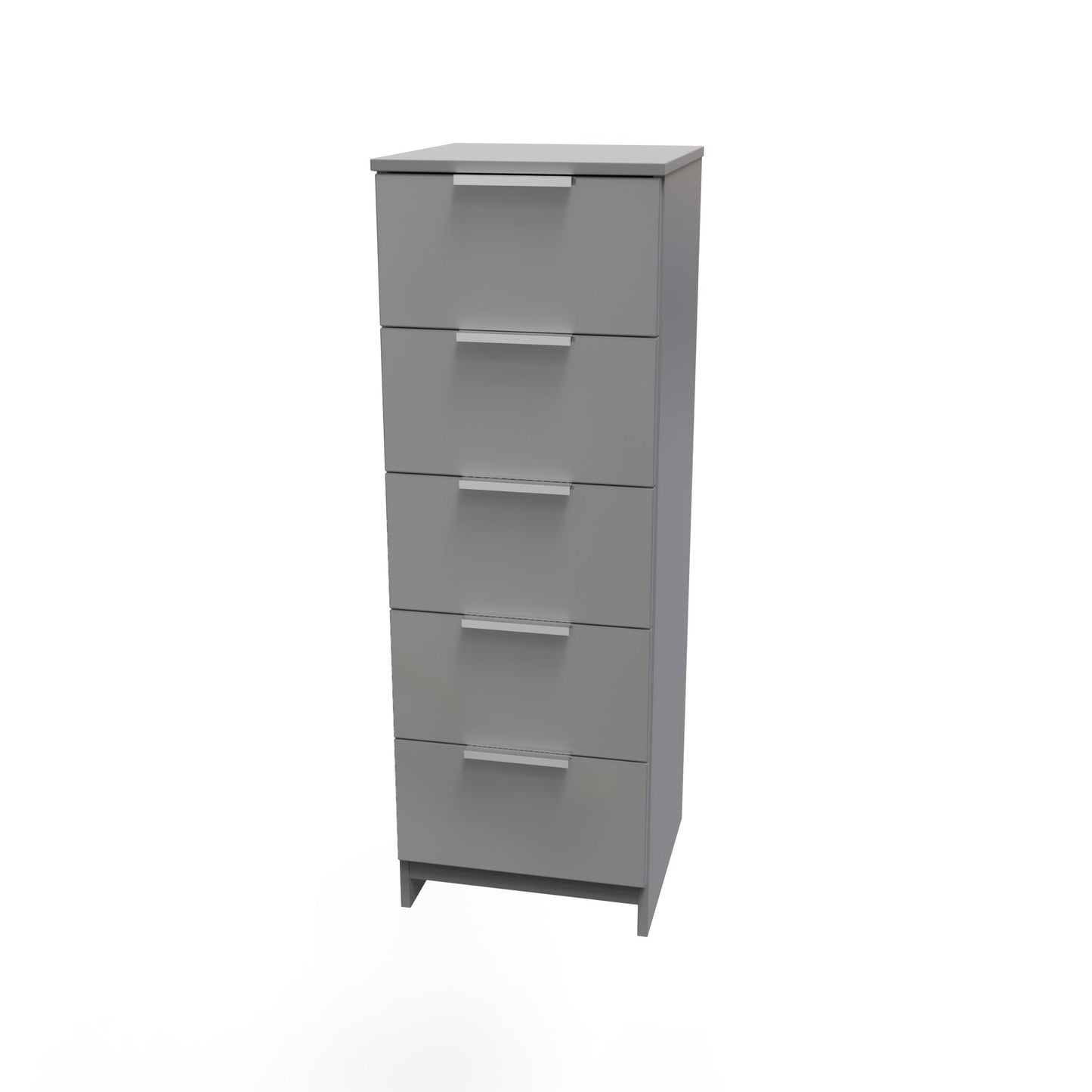 Plymouth Tall Tallboy Grey 5 Drawers 37cm