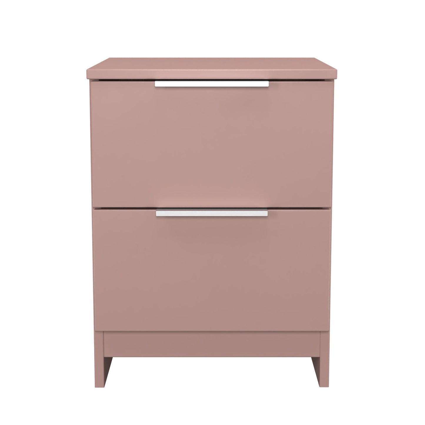 Plymouth Bedside Table Pink 2 Drawers 37cm
