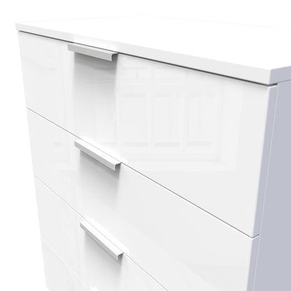 Plymouth Chest of Drawers White 4 Drawers 74cm