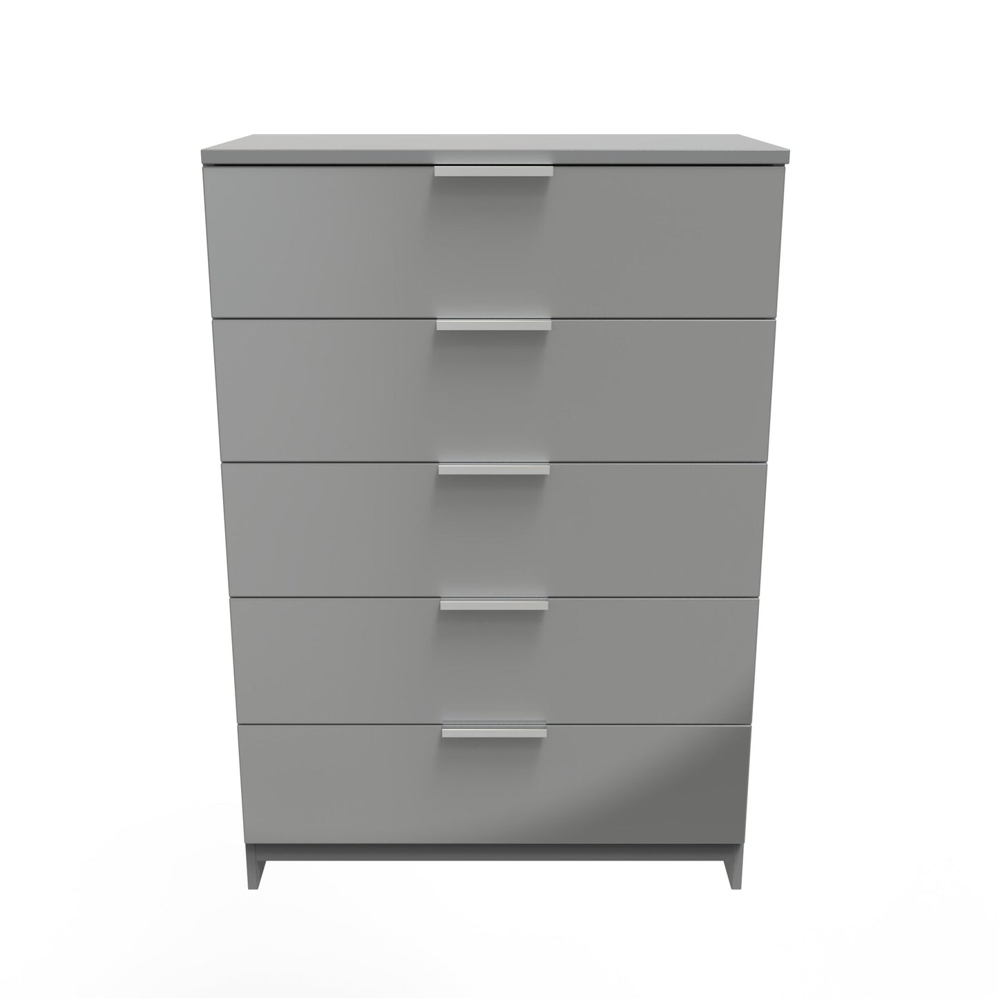 Plymouth Tall Chest of Drawers Grey 5 Drawers 74cm