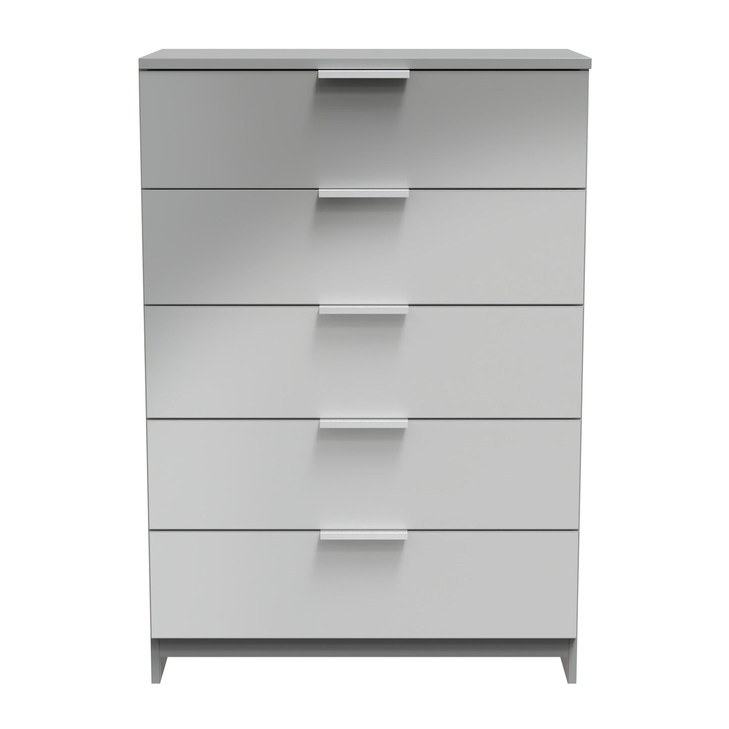 Plymouth Tall Chest of Drawers Grey 5 Drawers 74cm