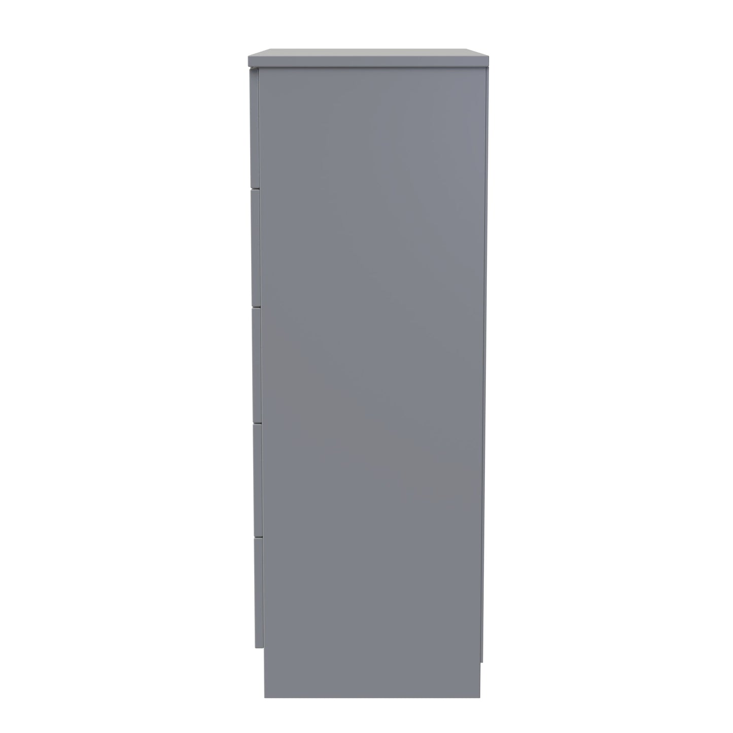 Plymouth Tall Chest of Drawers Grey 5 Drawers 74cm