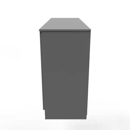 Plymouth Desk Grey 6 Drawers 125cm