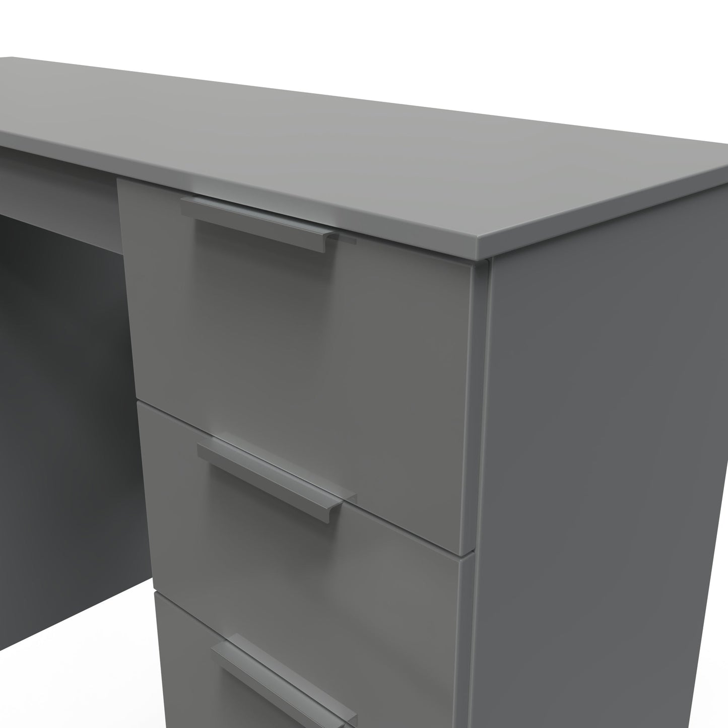Plymouth Desk Grey 6 Drawers 125cm
