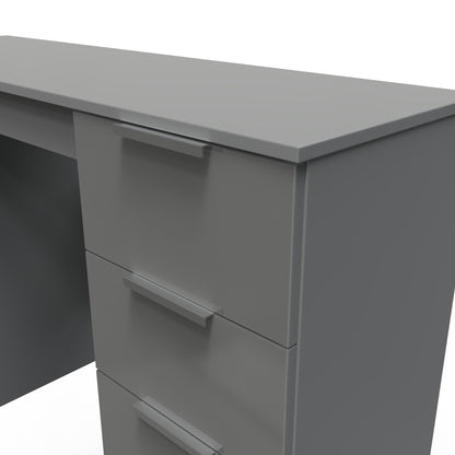 Plymouth Desk Grey 6 Drawers 125cm