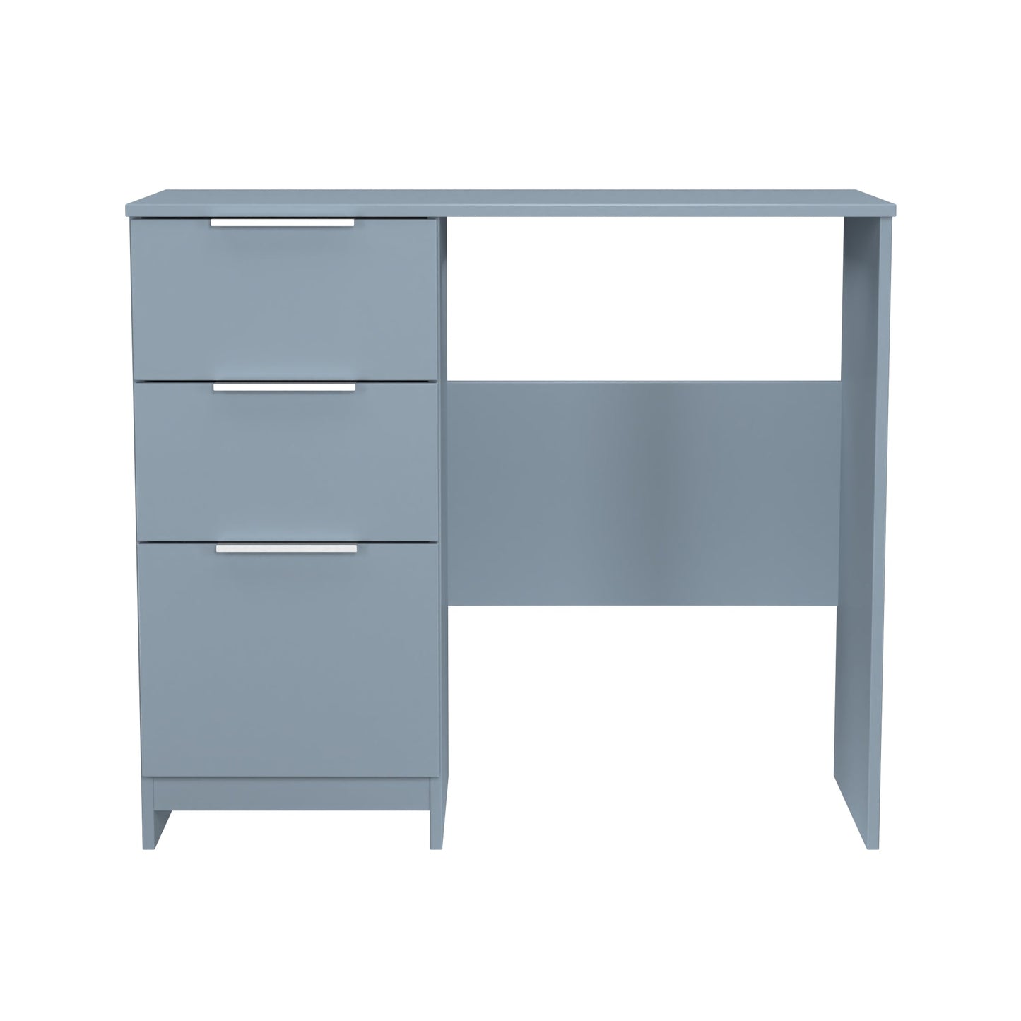 Plymouth Desk Light Blue 3 Drawers 90cm