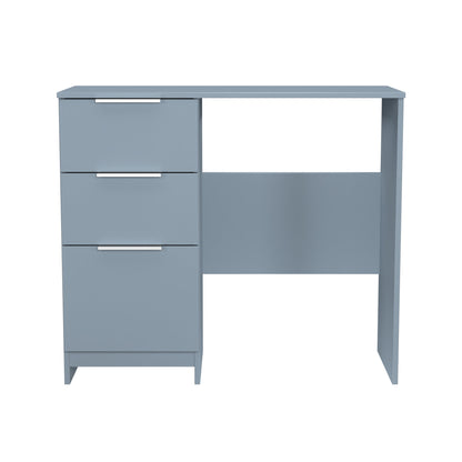 Plymouth Desk Light Blue 3 Drawers 90cm