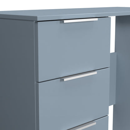 Plymouth Desk Light Blue 3 Drawers 90cm