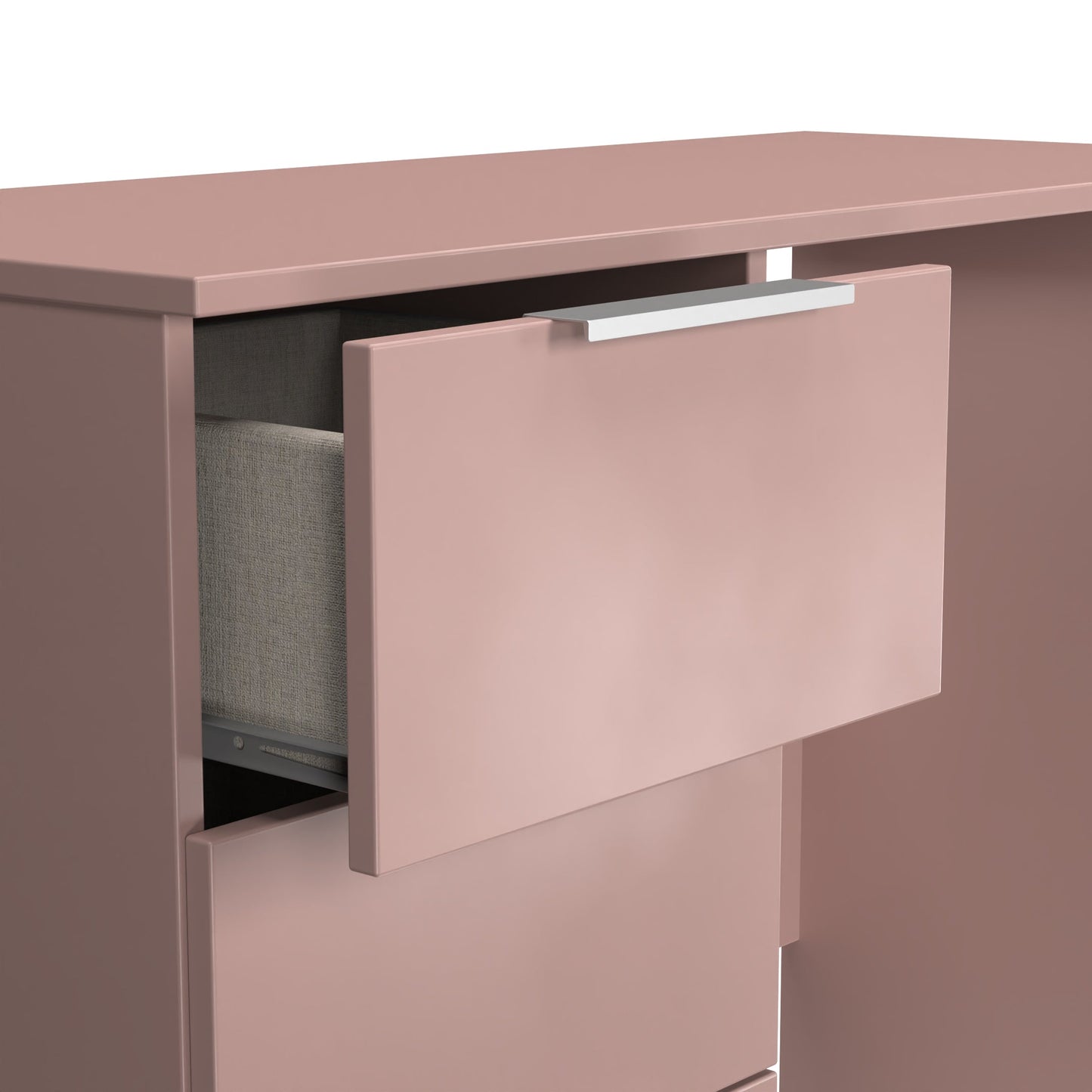 Plymouth Desk Pink 3 Drawers 90cm