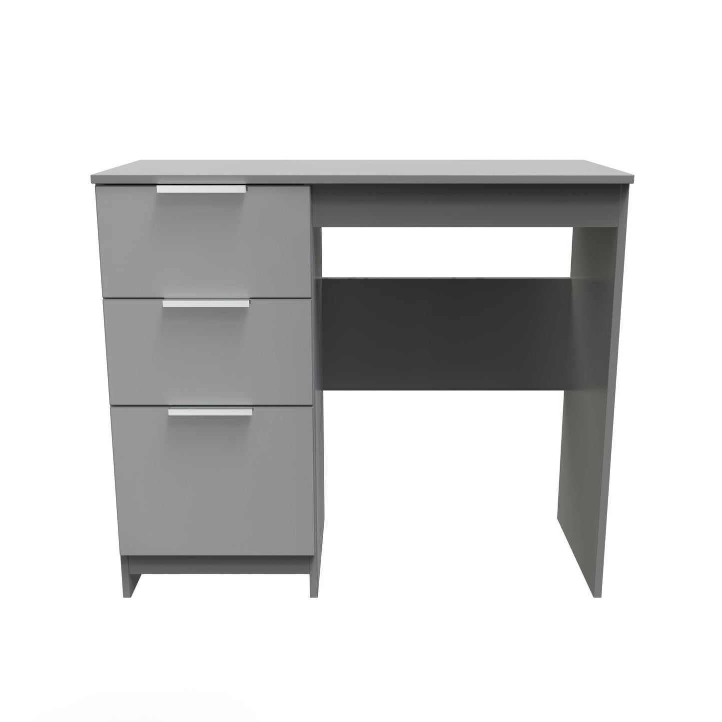 Plymouth Desk Grey 3 Drawers 90cm