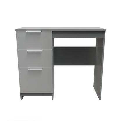 Plymouth Desk Grey 3 Drawers 90cm