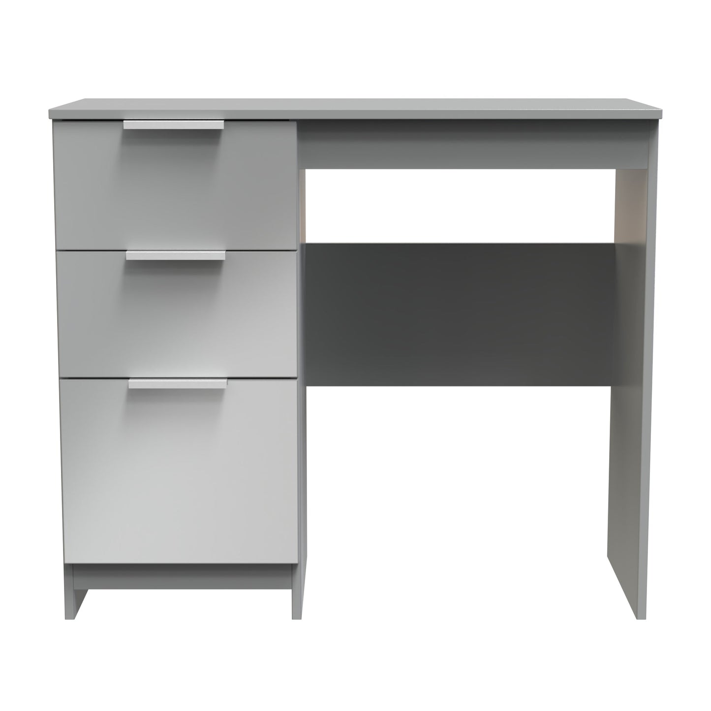 Plymouth Desk Grey 3 Drawers 90cm
