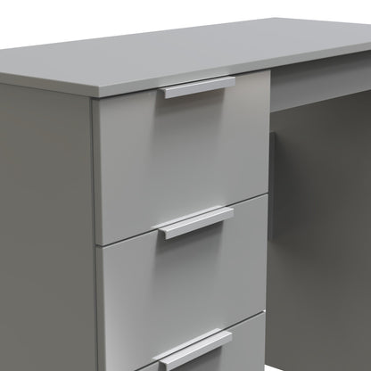 Plymouth Desk Grey 3 Drawers 90cm