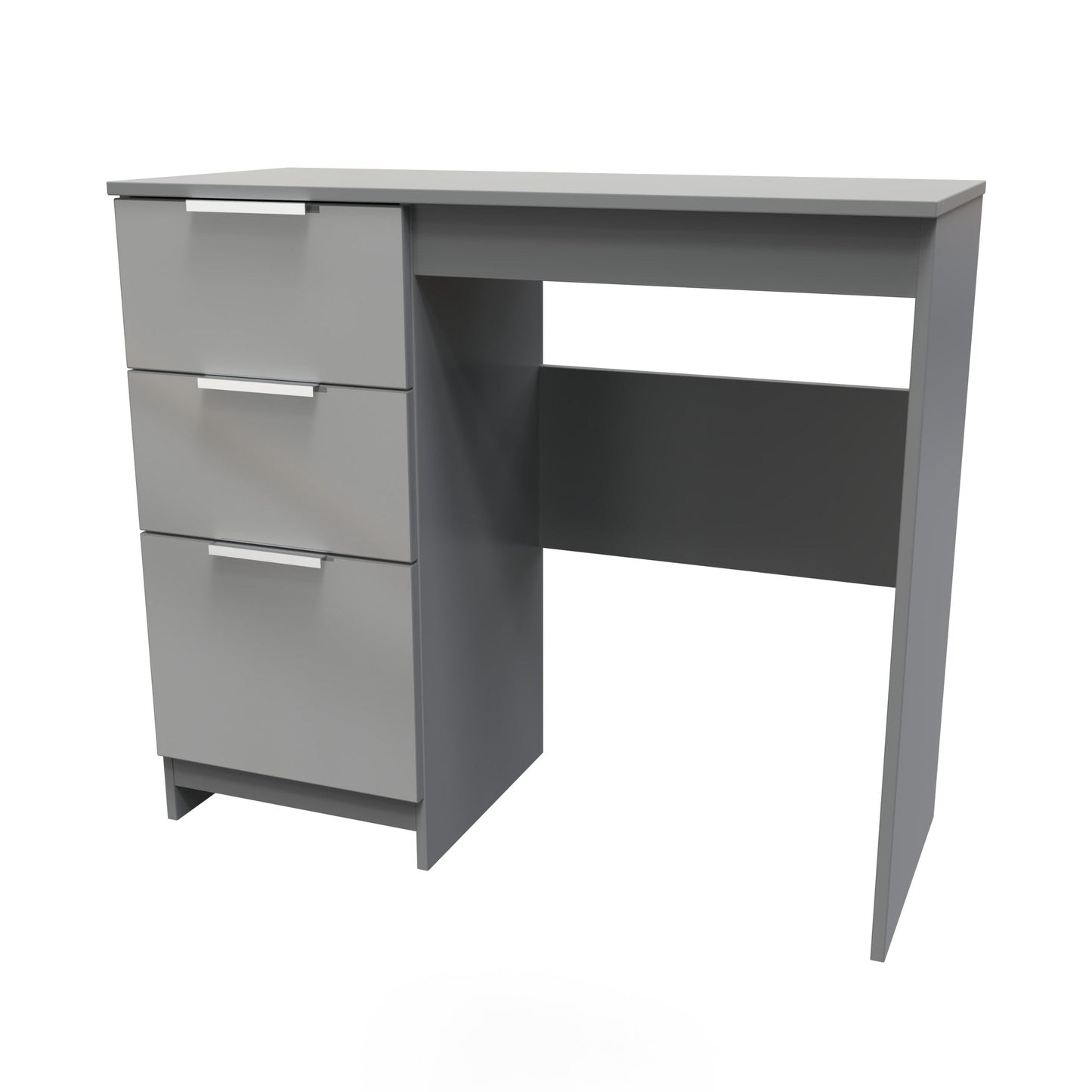 Plymouth Desk Grey 3 Drawers 90cm