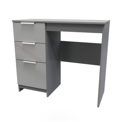 Plymouth Desk Grey 3 Drawers 90cm