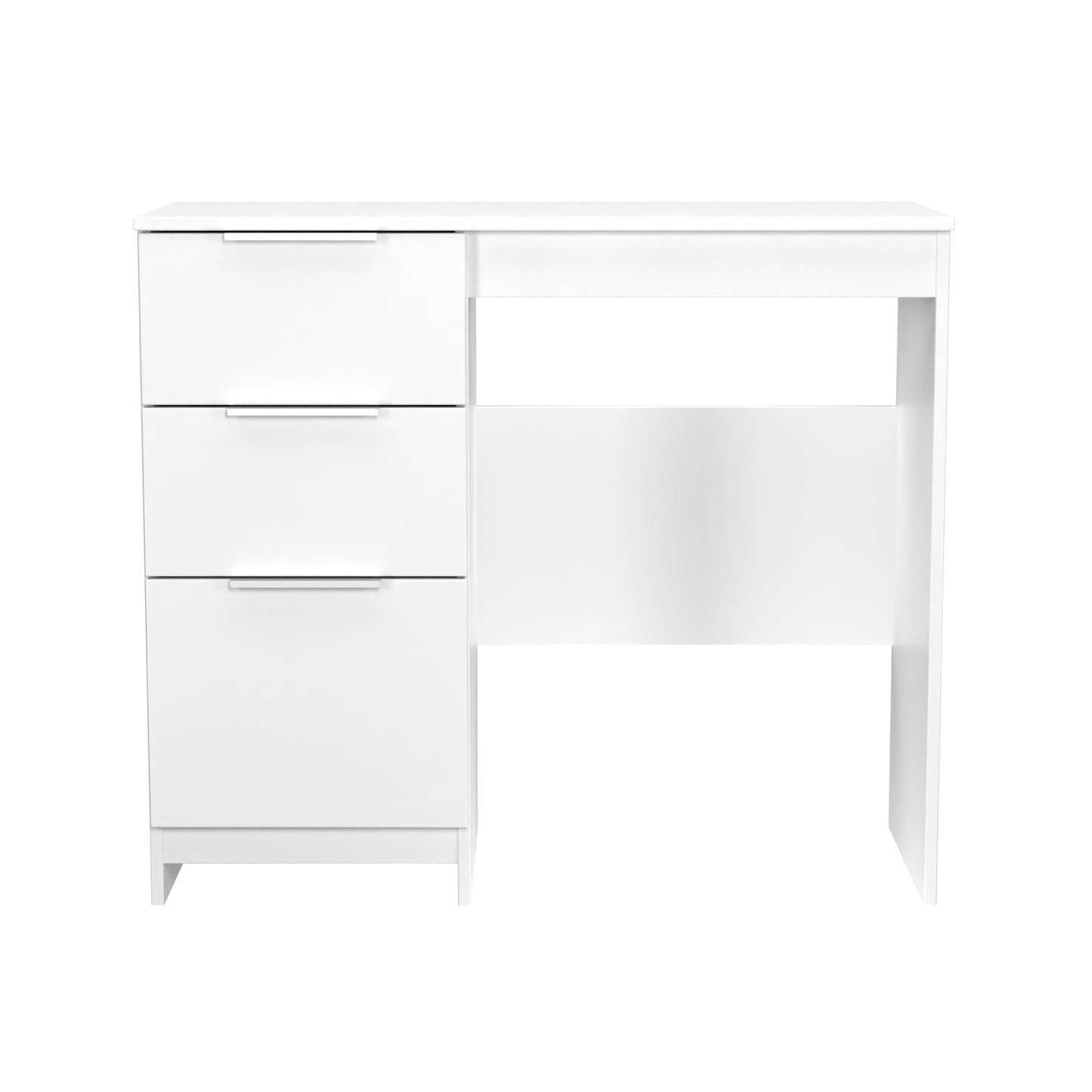 Plymouth Desk White 3 Drawers 90cm