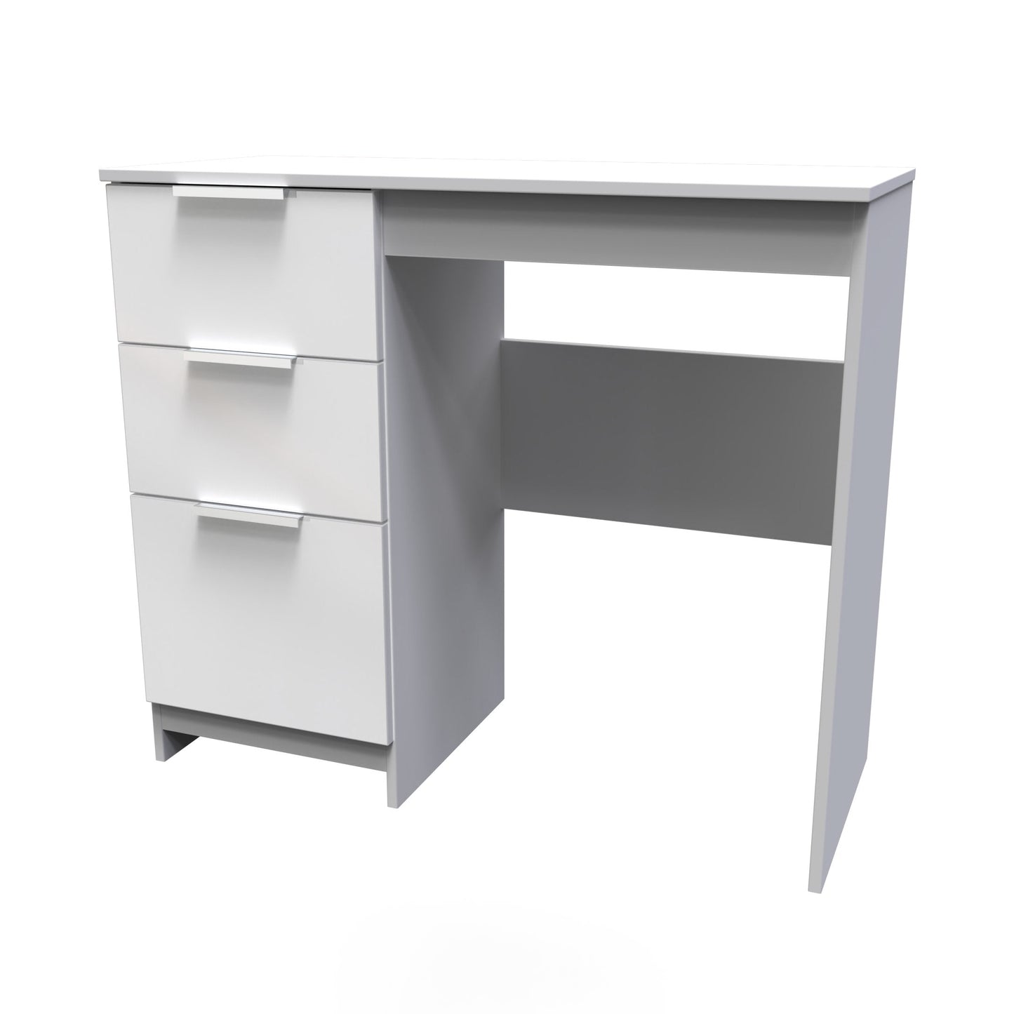 Plymouth Desk White 3 Drawers 90cm