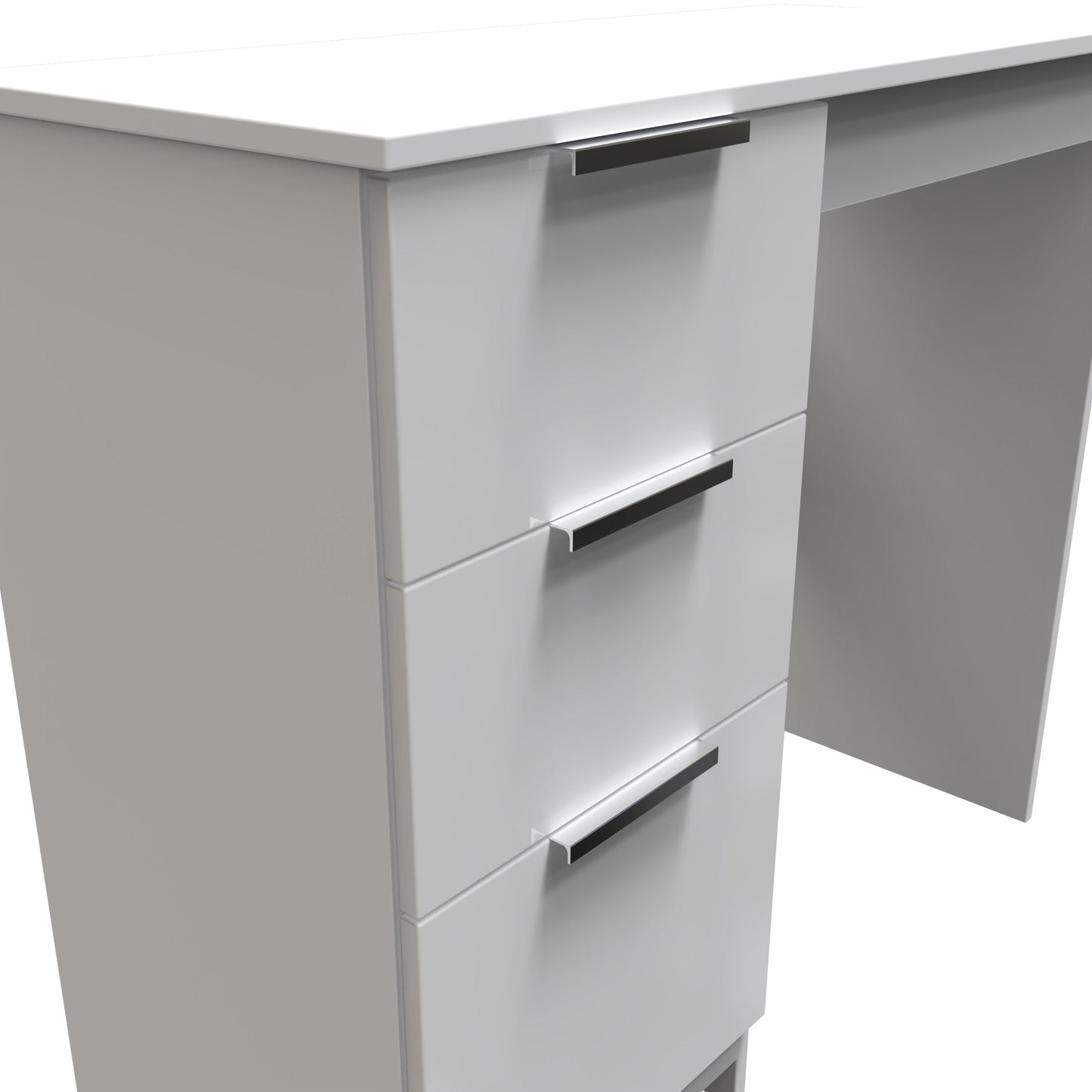 Plymouth Desk White 3 Drawers 90cm
