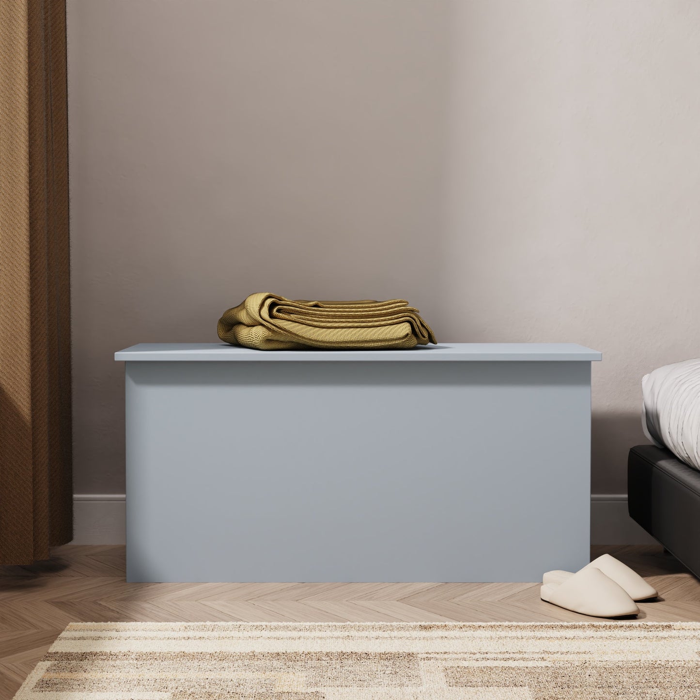 Plymouth Blanket Box Light Blue 81cm