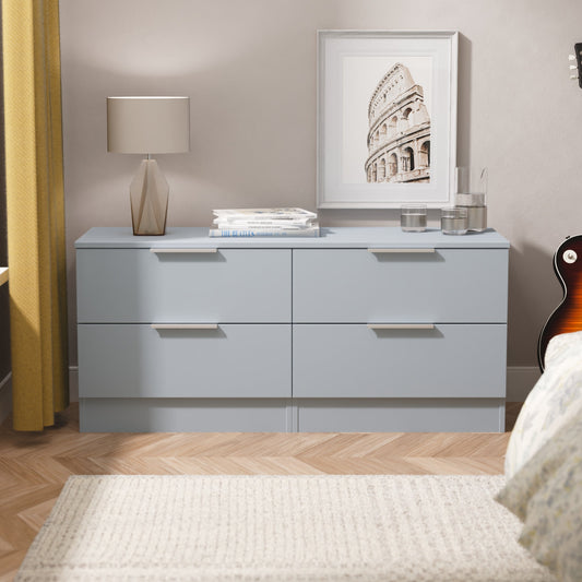 Plymouth Large Chest of Drawers Light Blue 4 Drawers 110cm