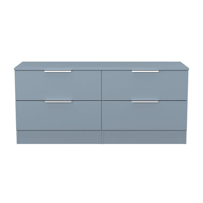 Plymouth Large Chest of Drawers Light Blue 4 Drawers 110cm
