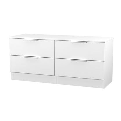 Plymouth Large Chest of Drawers White 4 Drawers 110cm
