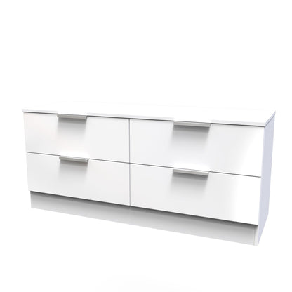 Plymouth Large Chest of Drawers White 4 Drawers 110cm