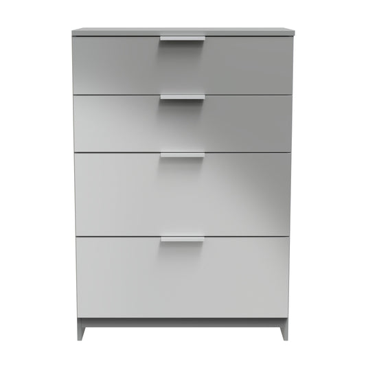 Plymouth Tall Chest of Drawers Grey 4 Drawers 74cm