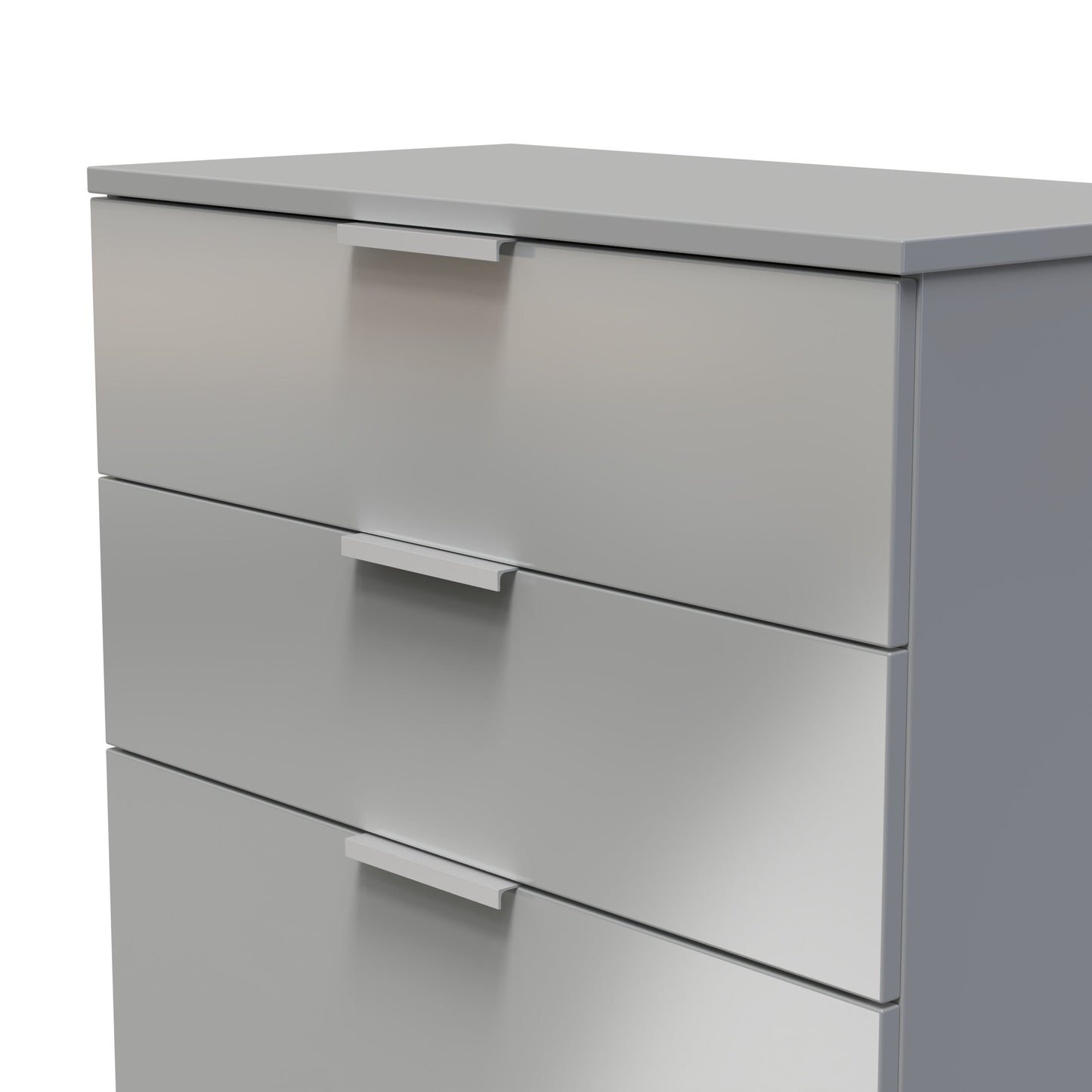 Plymouth Tall Chest of Drawers Grey 4 Drawers 74cm