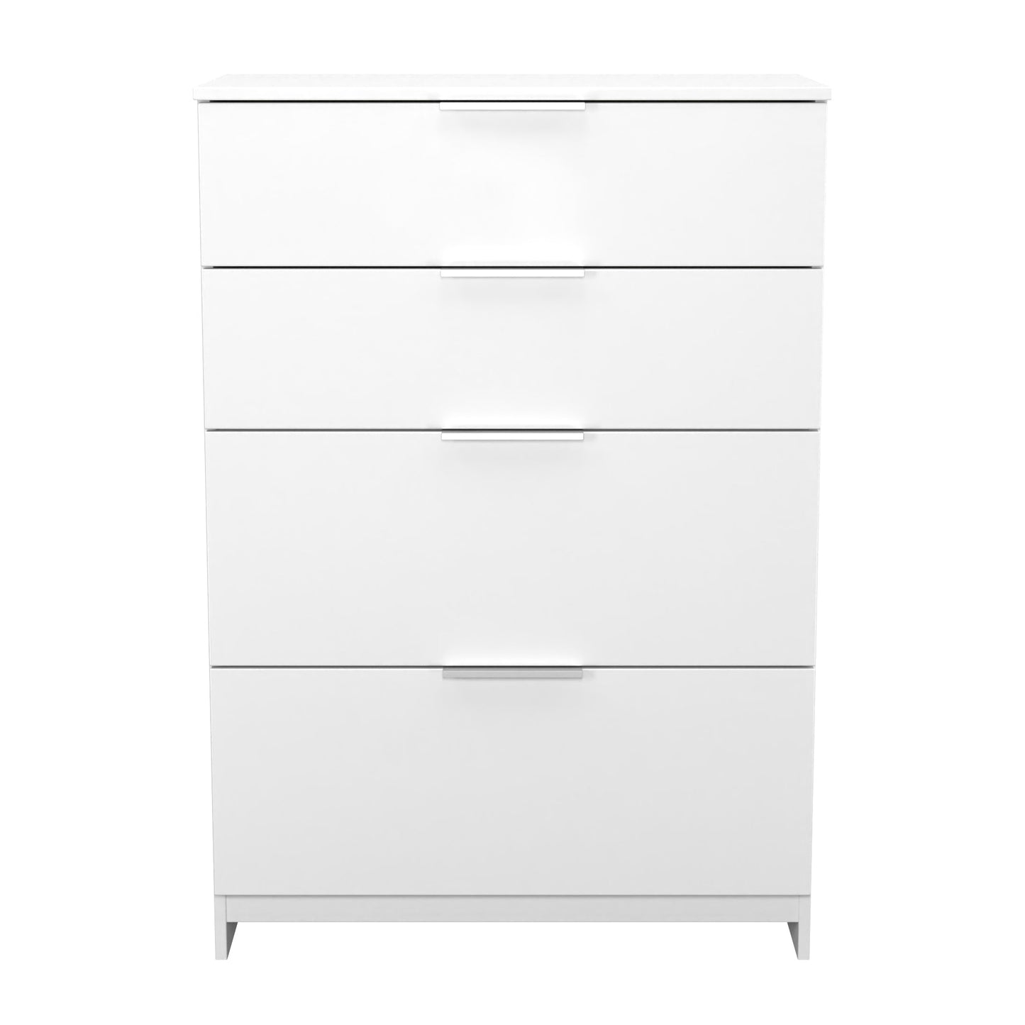 Plymouth Tall Chest of Drawers White 4 Drawers 74cm