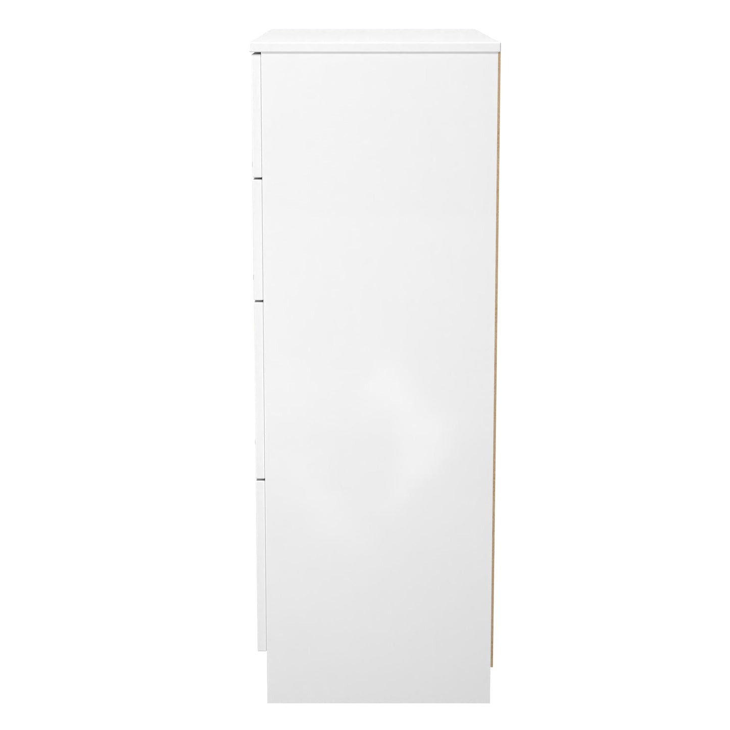 Plymouth Tall Chest of Drawers White 4 Drawers 74cm