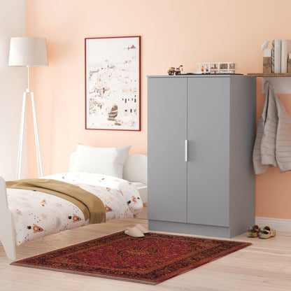 Plymouth Tall Wardrobe Light Blue 2 Doors 1 Shelf 74cm
