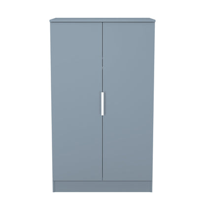 Plymouth Tall Wardrobe Light Blue 2 Doors 1 Shelf 74cm