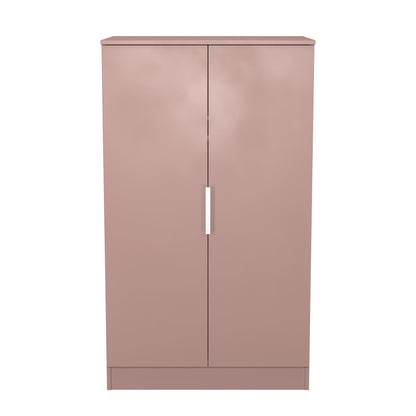 Plymouth Tall Wardrobe Pink 2 Doors 1 Shelf 74cm