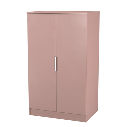 Plymouth Tall Wardrobe Pink 2 Doors 1 Shelf 74cm