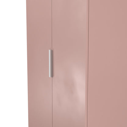 Plymouth Tall Wardrobe Pink 2 Doors 1 Shelf 74cm