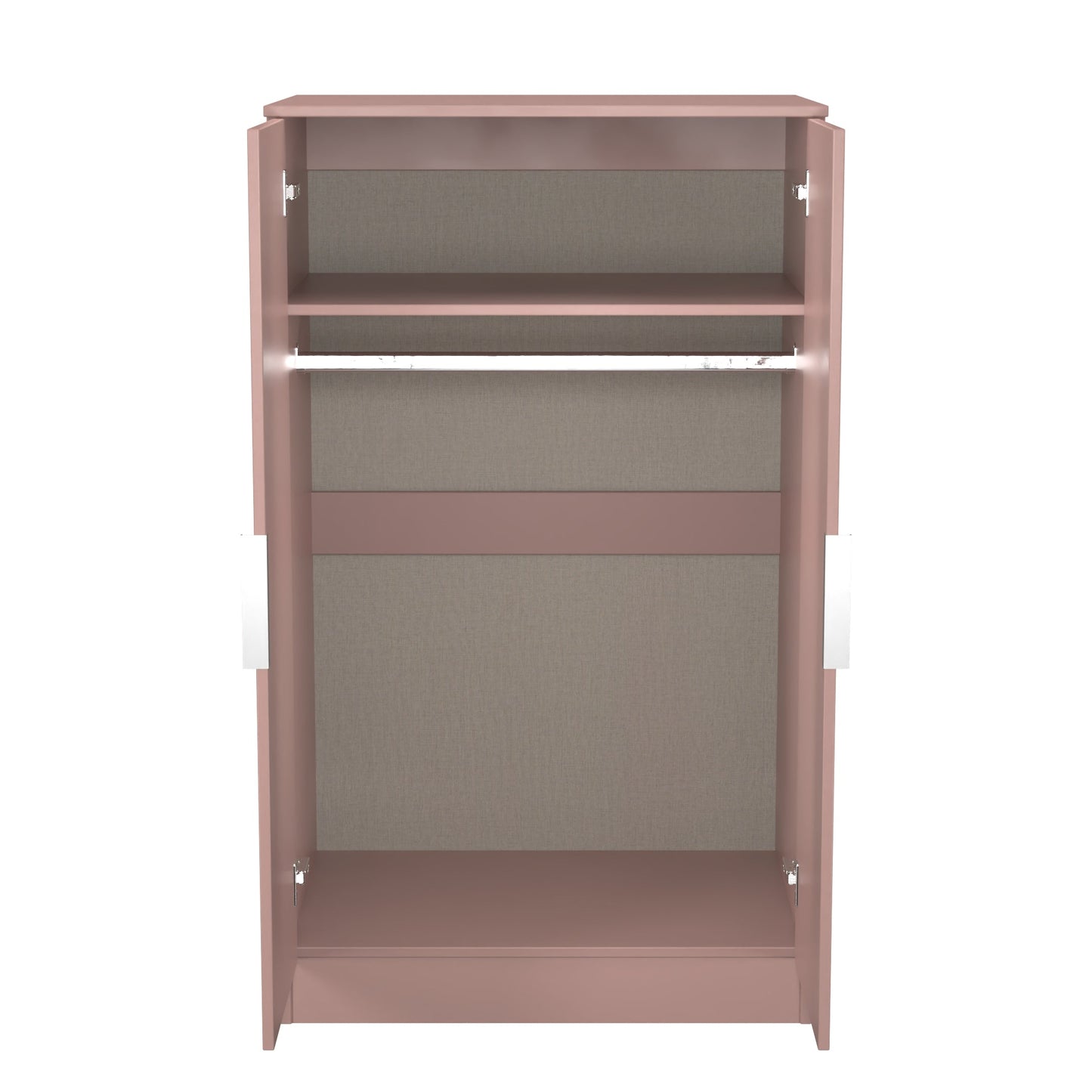 Plymouth Tall Wardrobe Pink 2 Doors 1 Shelf 74cm
