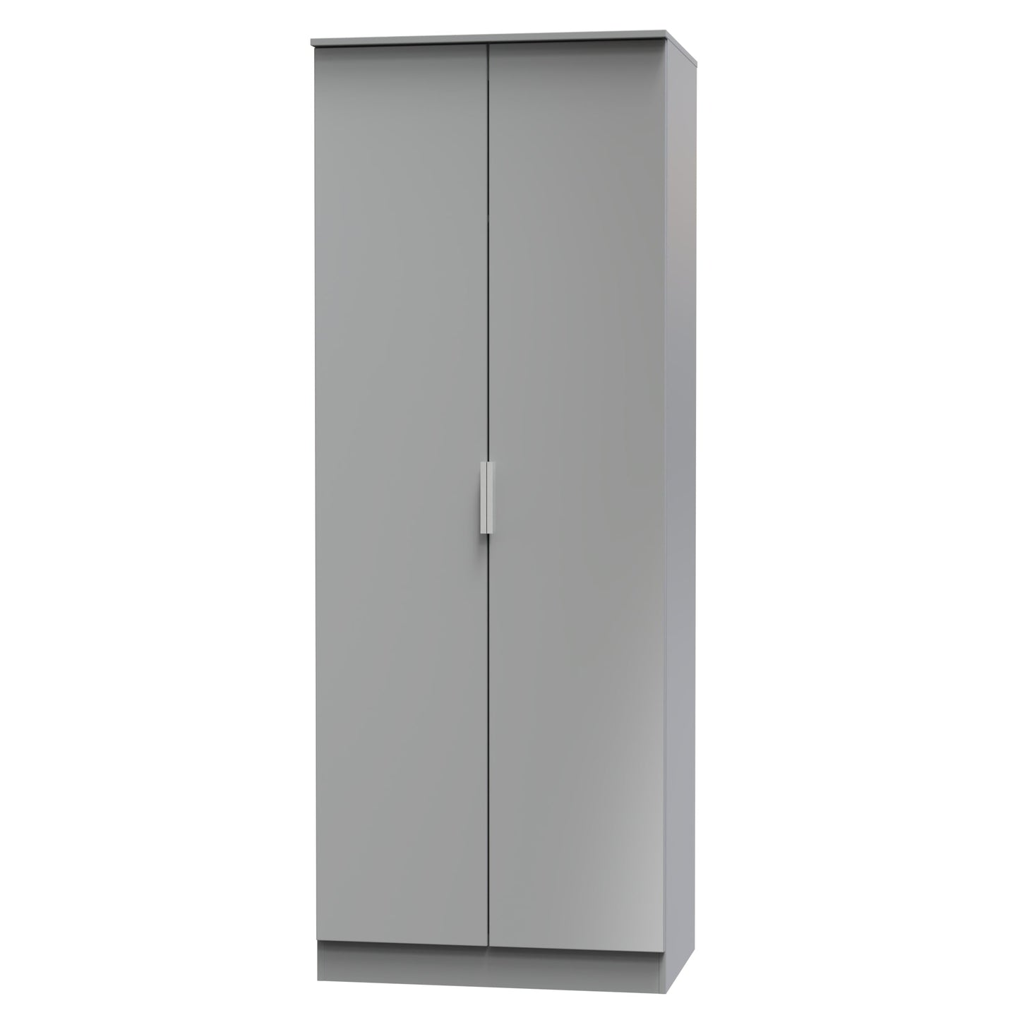 Plymouth Tall Wardrobe Grey 2 Doors 1 Shelf 74cm
