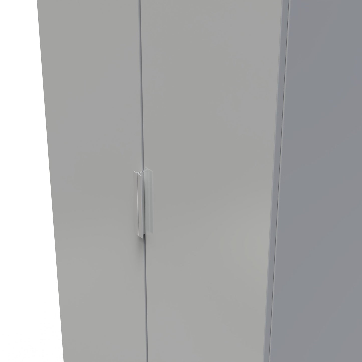 Plymouth Tall Wardrobe Grey 2 Doors 1 Shelf 74cm