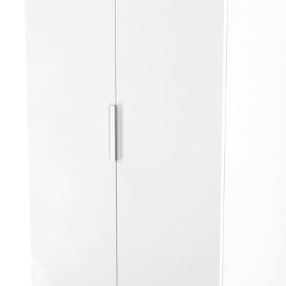 Plymouth Tall Wardrobe White 2 Doors 1 Shelf 74cm