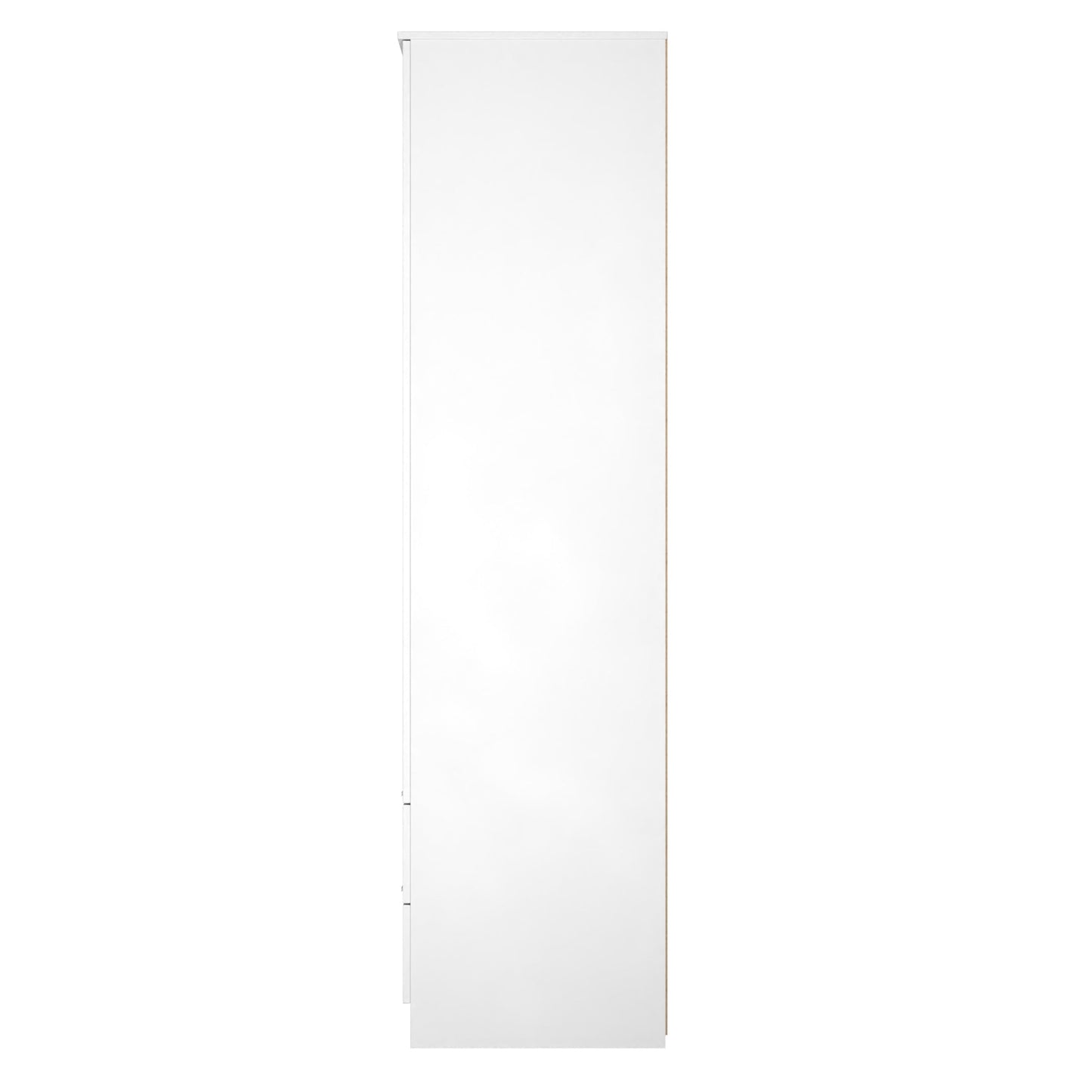 Plymouth Tall Wardrobe White 2 Doors 2 Drawers 74cm